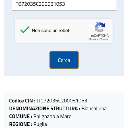 Biancaluna Polignano a Mare Esterno foto