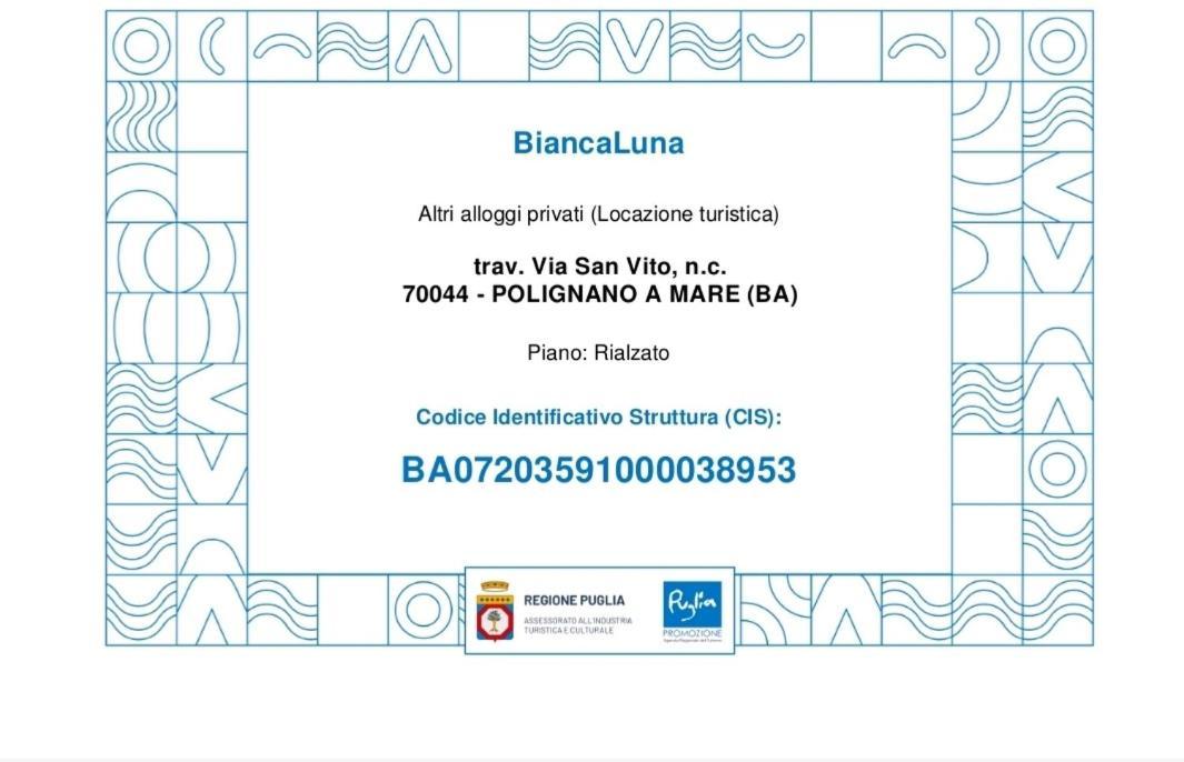 Biancaluna Polignano a Mare Esterno foto